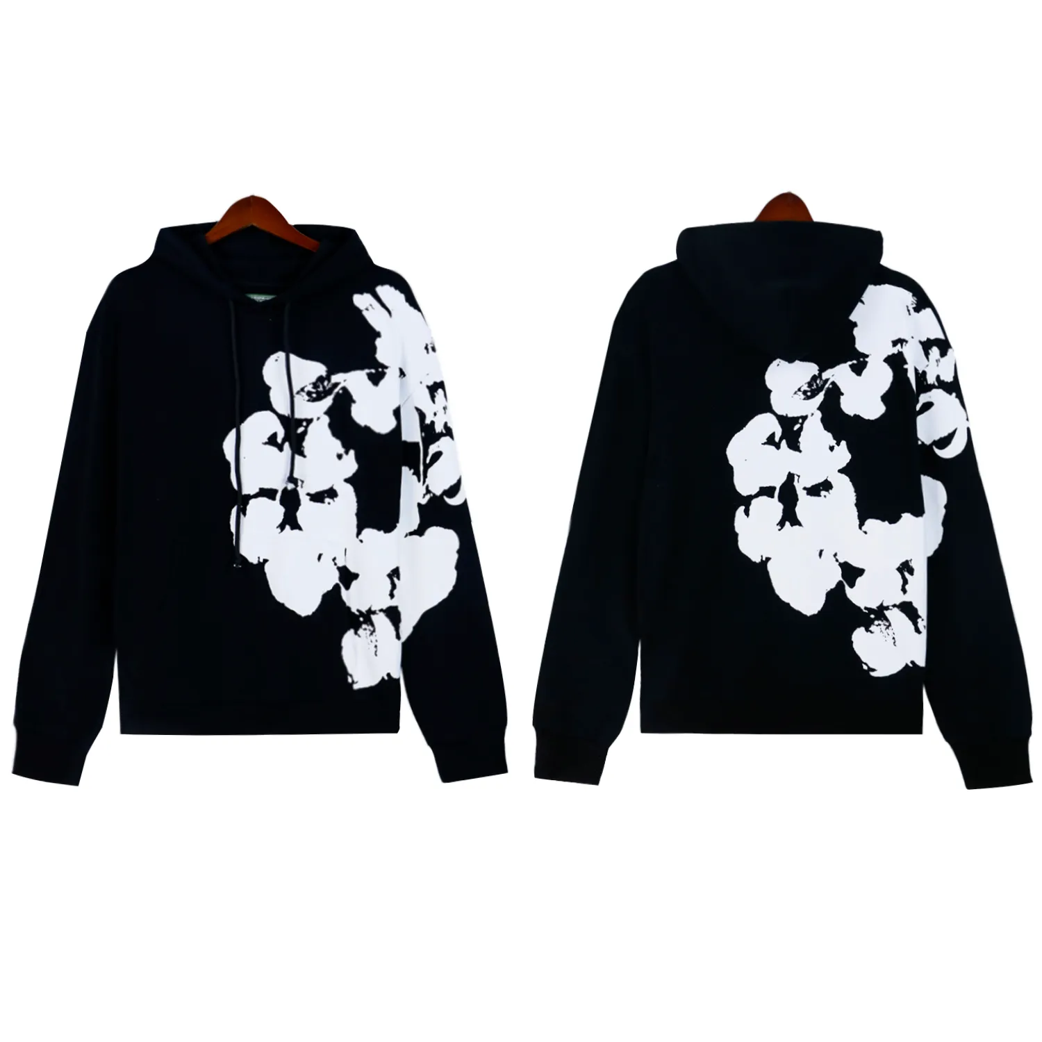 Style number: 5671 Fabric: 380g terry Real stock DENIM TEARS main line kapok sweatshirt oversized garland hoodie Color: black gray purple code number: S M L XL